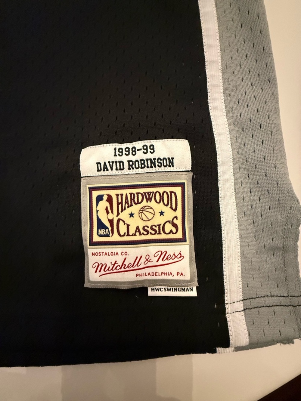 Mitchell & Ness Spurs Black & Gray #50 Hardwood Classics Jersey - Picture 3 of 4
